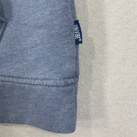 Univibe Hoodie Boy's Large Blue Check Colorblock Pullover Sweatshirt Long Sleeve - Picture 5 of 14